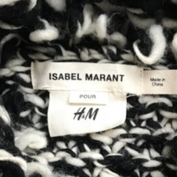 💥HOT ITEM💥Isabel Marant Pour H&M Black White Shag Jacket - Picture 11 of 15
